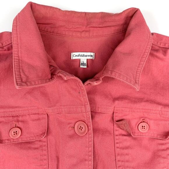 Pink Button Up Jean Jacket - Picture 7 of 9